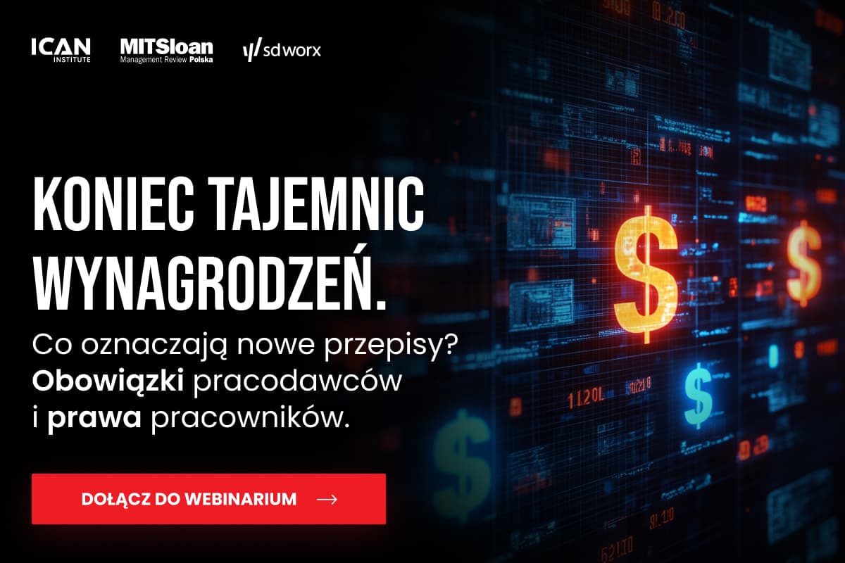 Baner bromujący webinar z ICAN Institue "Koniec tajemnic wynagrodzeń"