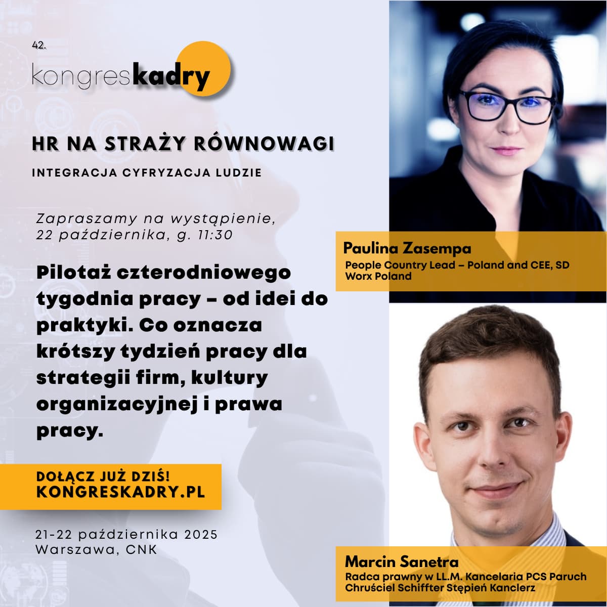 42 Kongres Kadry - 4-dniowy tydzień pracy