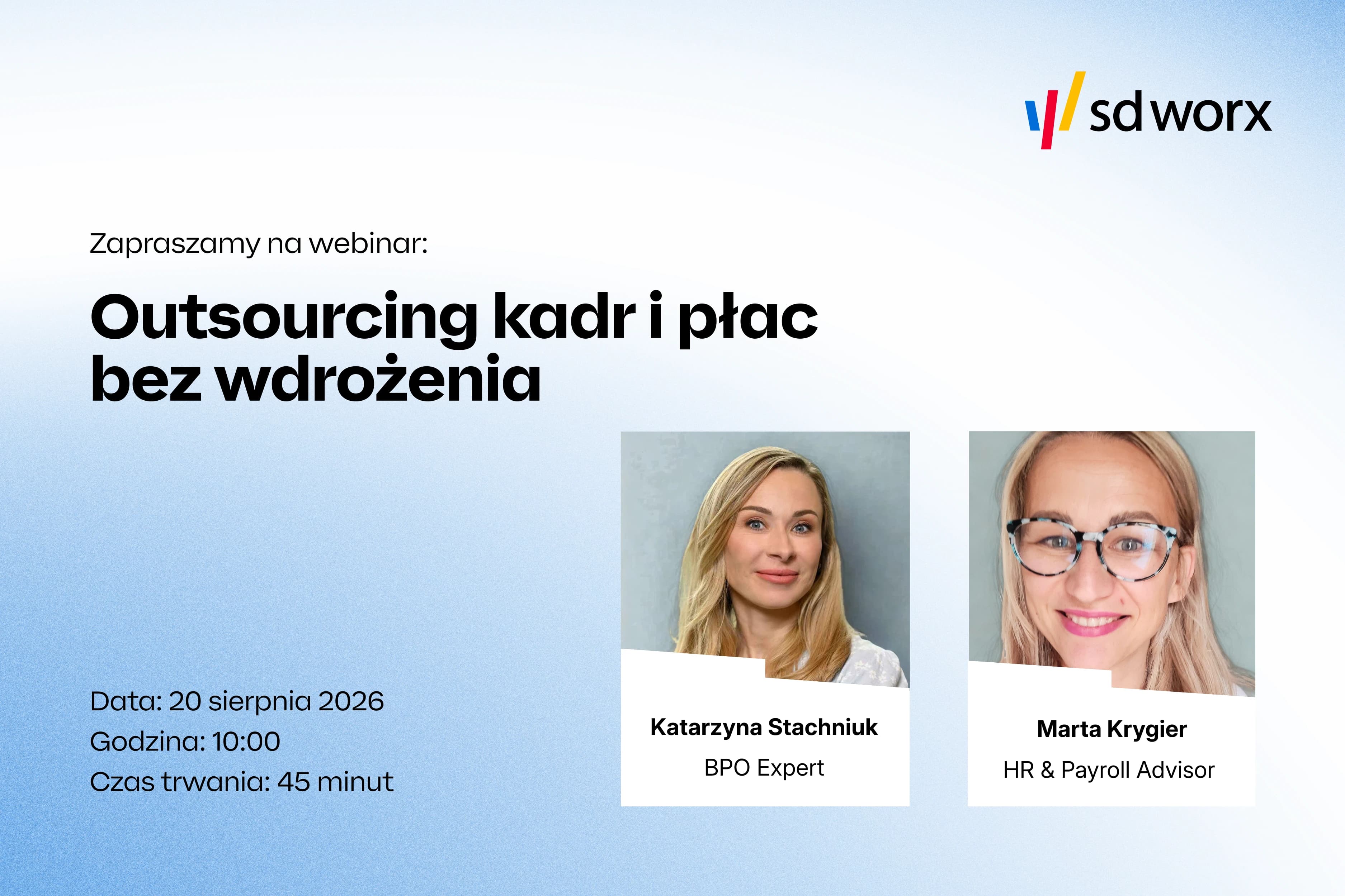 Outsourcing kadr i płac bez wdrożenia Webinar SD Worx