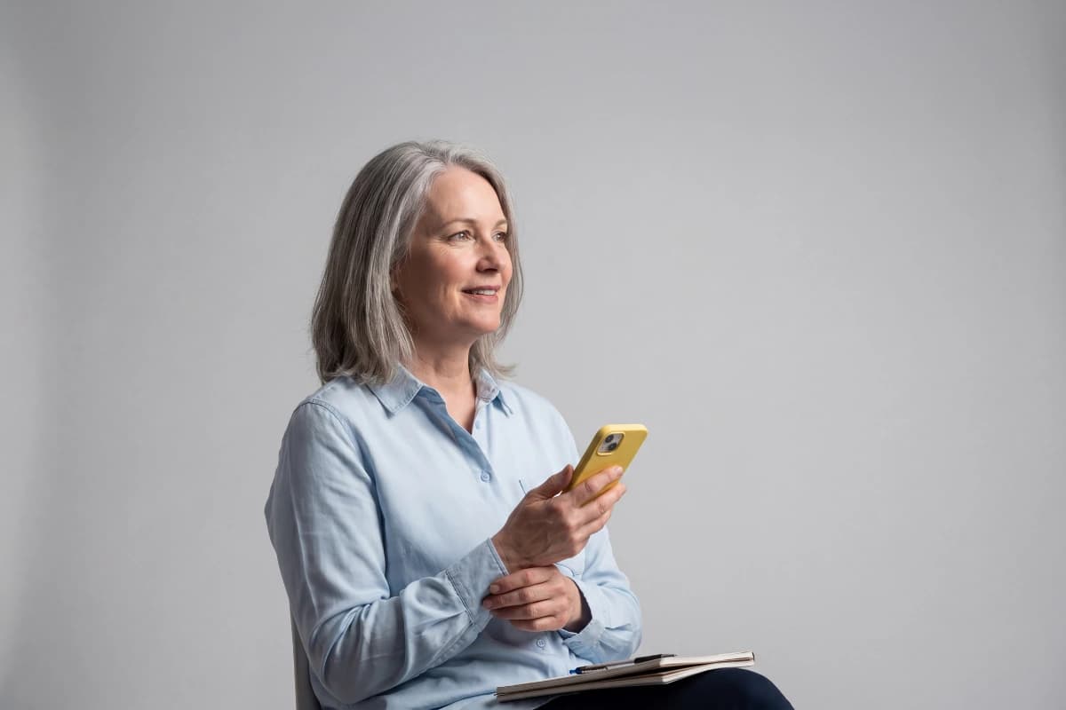 SDW_2026_Signature_smiling-woman-holding-phone_blue